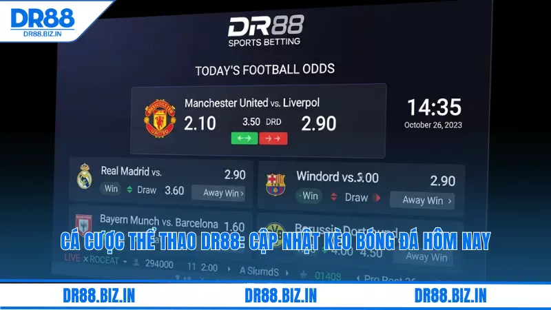 Kèo Nhà Cái Dr88: Cập Nhật Kèo Bóng Đá, Tỷ Lệ Cược Hôm Nay 1 Kèo nhà cái DR88: Cập nhật kèo bóng đá, tỷ lệ cược hôm nay