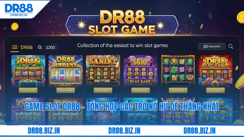 Game Slot Dr88 - Tổng Hợp Các Trò Nổ Hũ Dễ Thắng Nhất 8 Game Slot DR88 - Tổng hợp các trò nổ hũ dễ thắng nhất