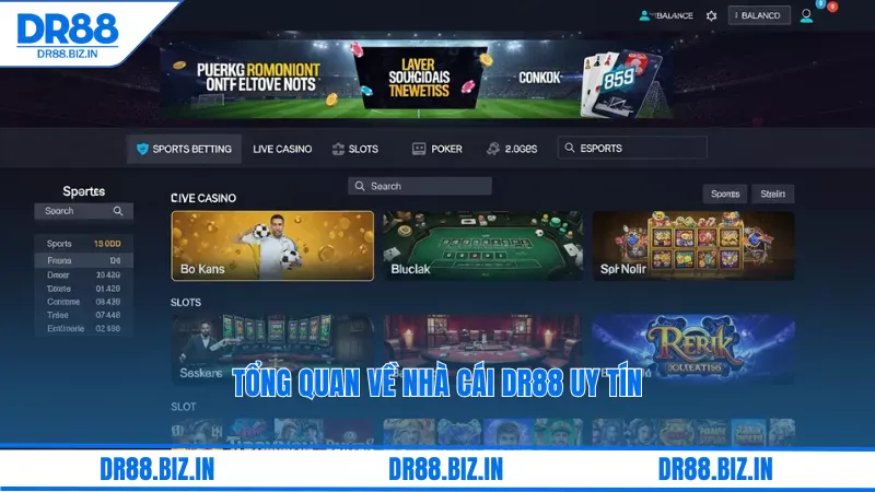 Giới Thiệu Dr88 - Sân Chơi Cá Cược Uy Tín Và Hợp Pháp 1 Giới thiệu DR88 - Tổng quan về nhà cái dr88 uy tín