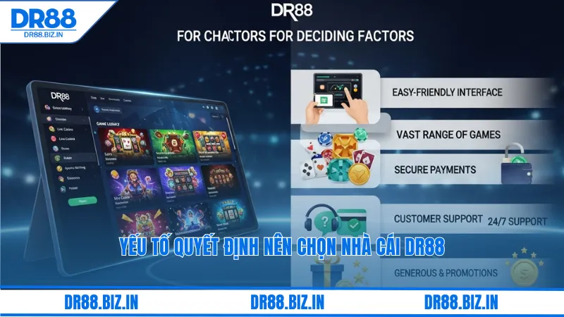 Live Casino Dr88: Thử Vận May Với Baccarat, Roulette Cùng Dealer 4 Yếu tố quyết định nên chọn nhà cái dr88